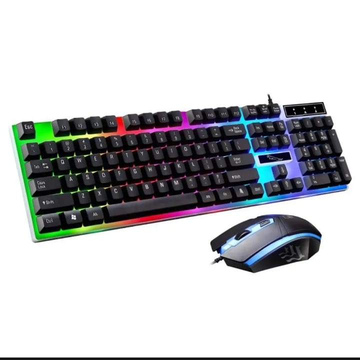 Gaming mouse and keyboard combo G21B rgb keyboard mouse combo RGB backlit keyboard For Laptop Desktop PC Gaming PC LED RGB Mouse DPI Gaming Keyboard Mouse Combo Package Bangladesh BD. 