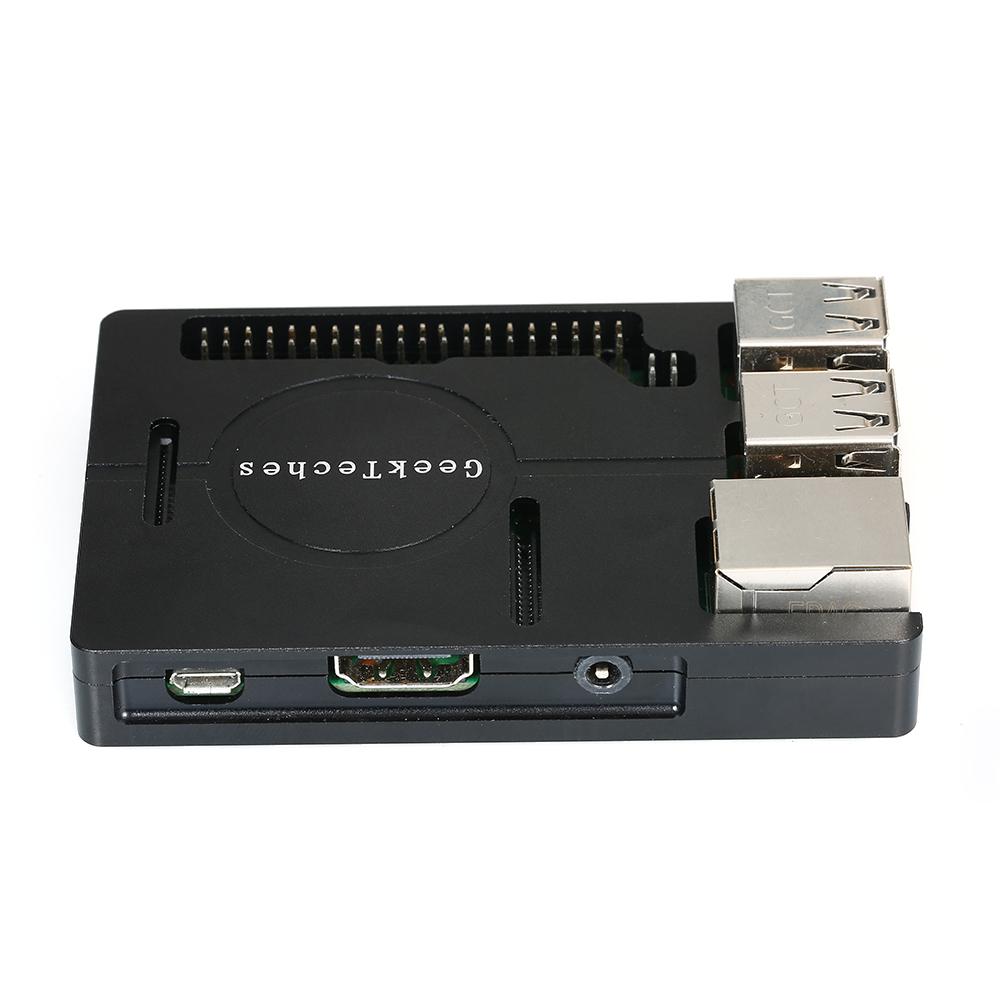 GeekTeches Aluminum Alloy Protective Case Shell Enclosure Cover Box for Raspberry Pi 3B+. 