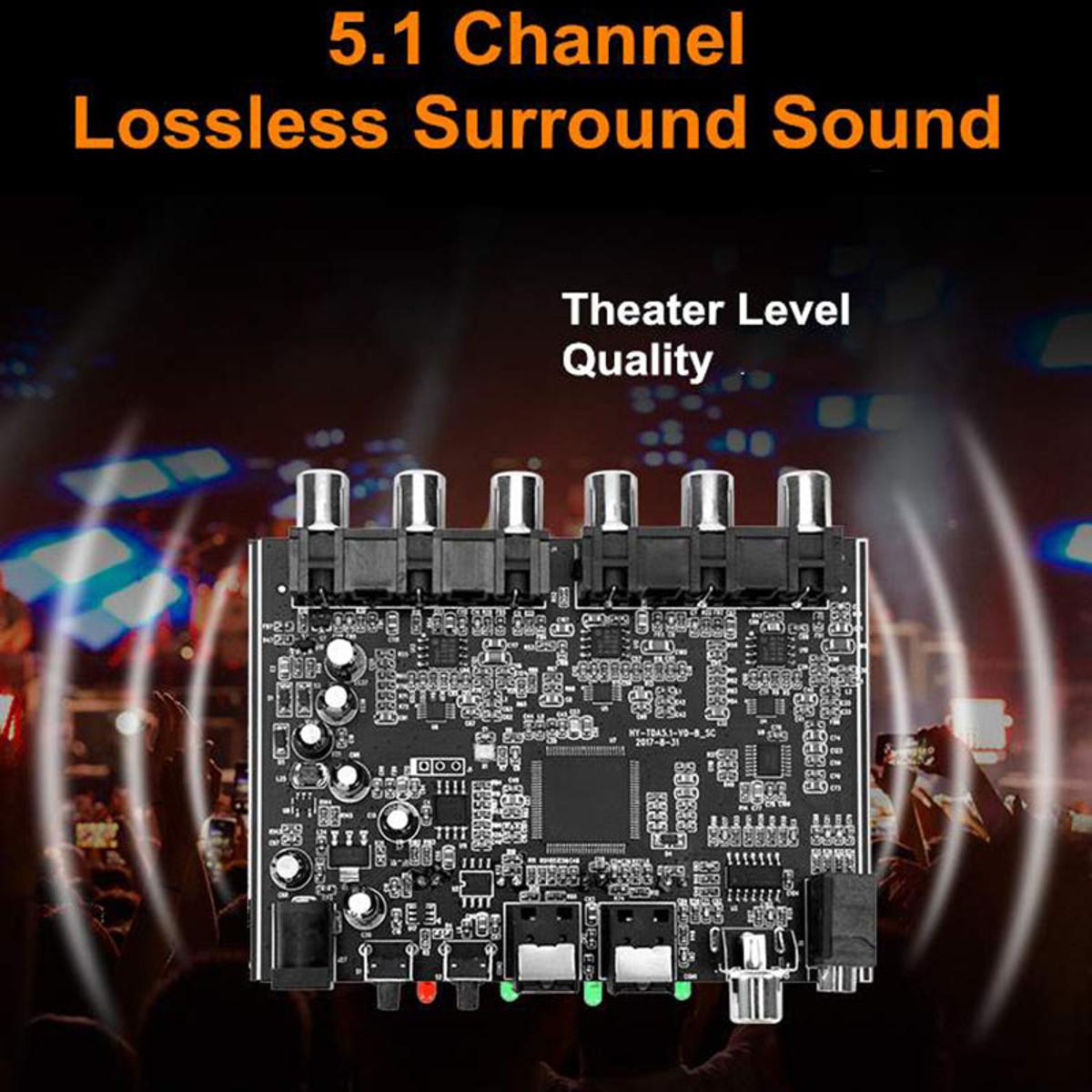 Audio Decoder Module-1 * 5.1 Optical Coaxial Audio Decoder-Black