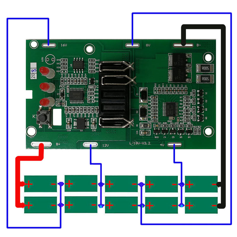 Suitable for -CHANGE 18V 20V Lithium Battery Plastic Charging Protection Board PCB Box. 