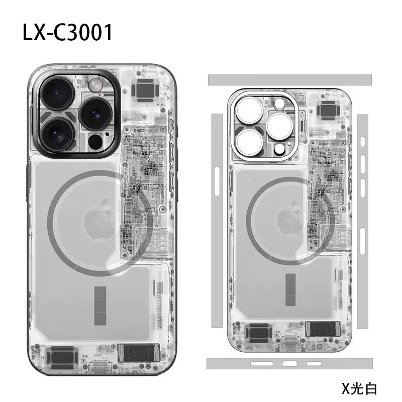 X-Ray Detachable Plus Back Skin Max ro X4 15 P for iPhone 12 13 1 Ray Design Leather Screen Protector Unwrap 3M Wrap Matte Sticker. 
