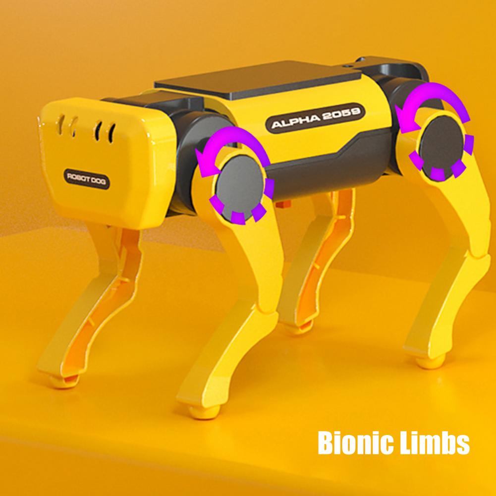 DIY Gadgets Tecnológicos Quadruped Bionic Smart Robot Dog Toys Solar Cachorro Robô Educational Assembly Robotica Kit Education LaoXzhongX. 