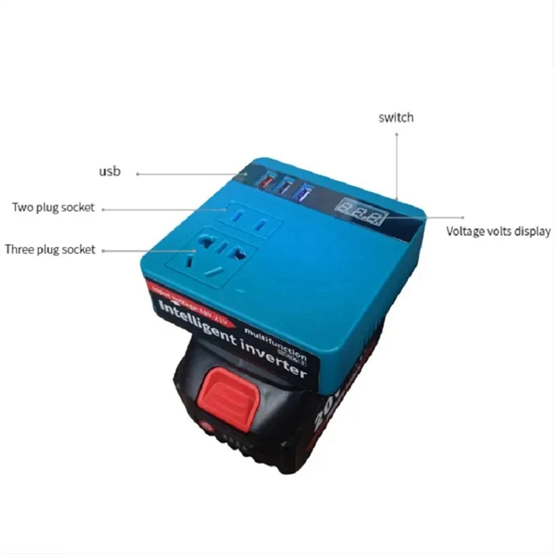 Power Source Inverter for Lithium Battery, AC220V/DC5V/20V for Outdoor Operation. 