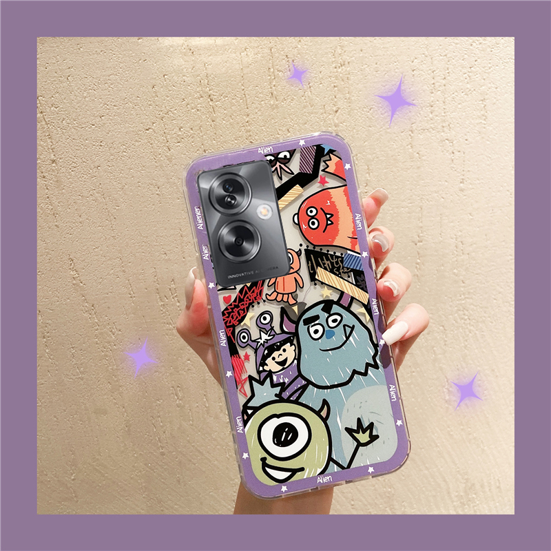 For OnePlus Nord N30 SE Case Simple Cartoon Monsters with Soft Silicone and Transparent Anti Knock Properties for One Plus Nord N30 SE Back Cover. 