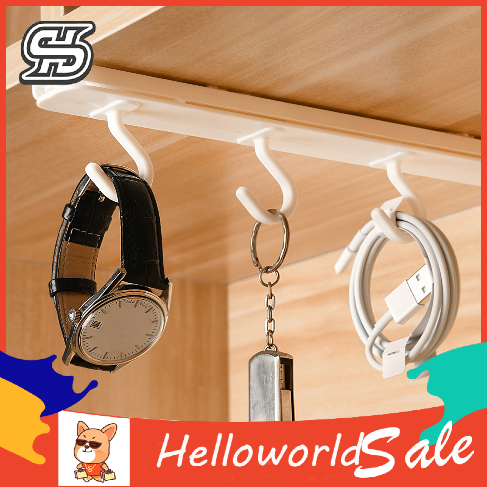 Hanger Hook Spe Saving Noise-free Upside Down Towel Rk. 