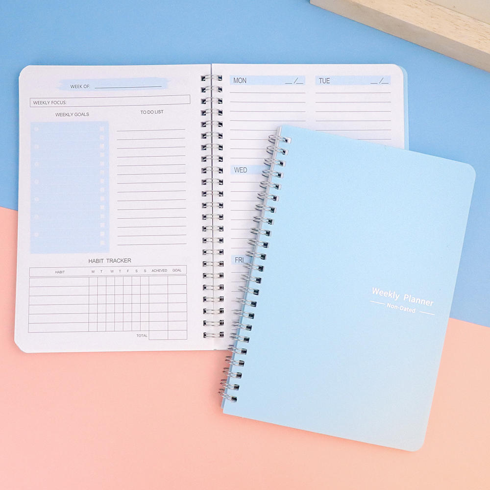 Journal Weekly Planner Notebook Durable Daily Portable To Do List Journal Monthly A5 Daily Notebook for Work Study Travel Goal setting Personal development. 