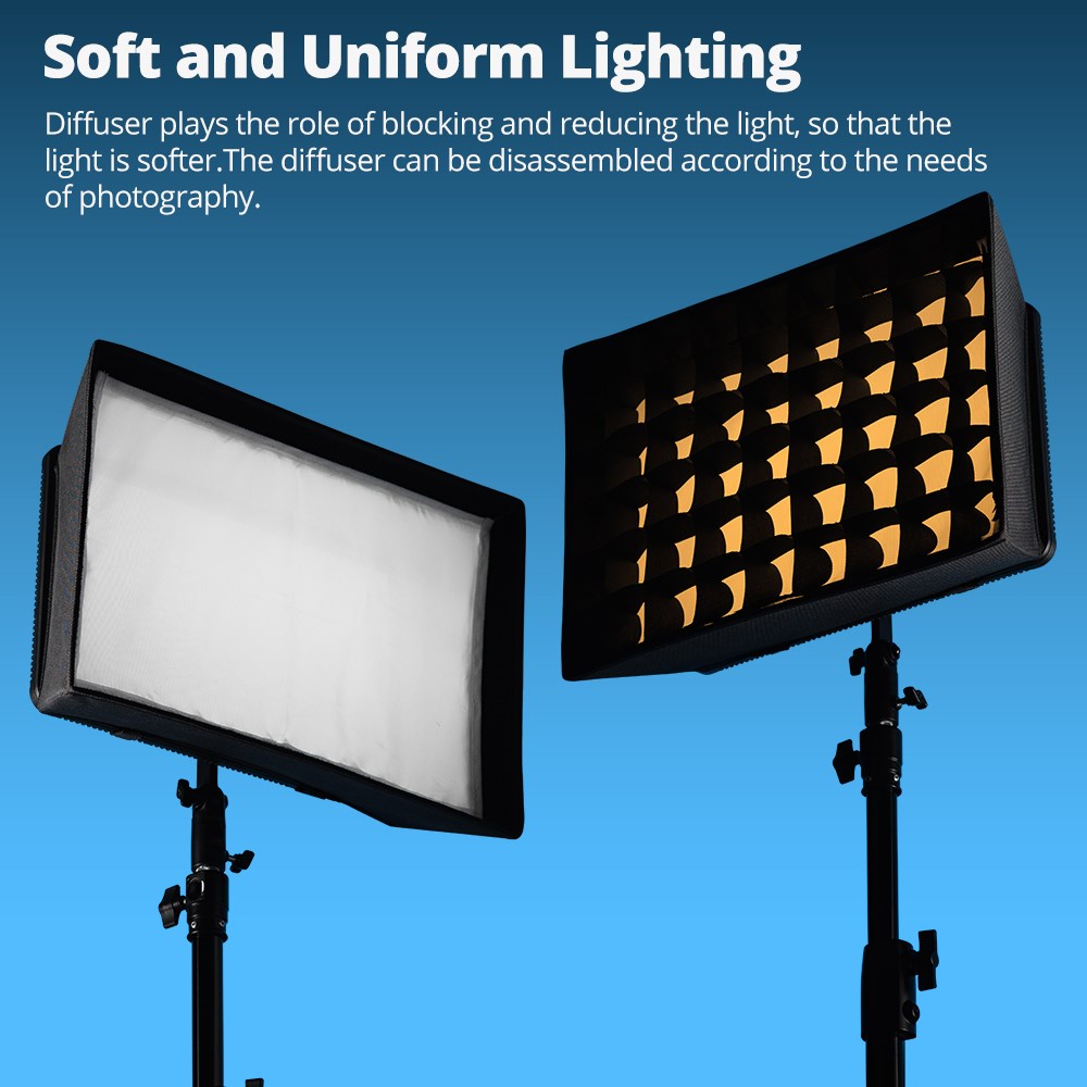 Godox LEDP260C LED Video yumuşak işık difüzör petek izgara Softbox için Godox LED Video işığı (sadece Softbox). 