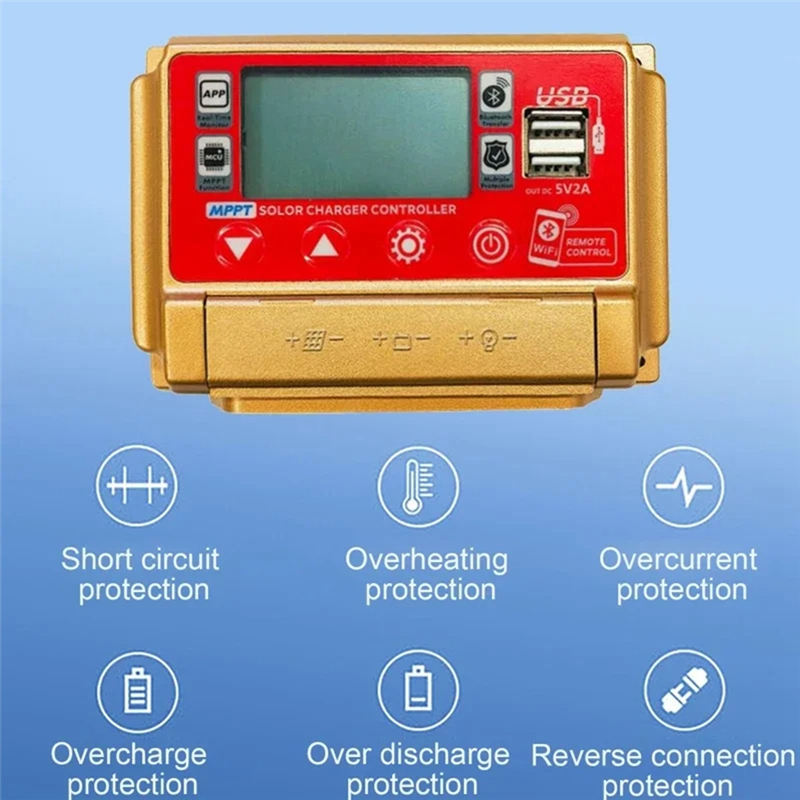 12/24V MPPT Solar Charge Controller Wifi Bluetooth Solar Panel Battery Smart Regulator 30A. 