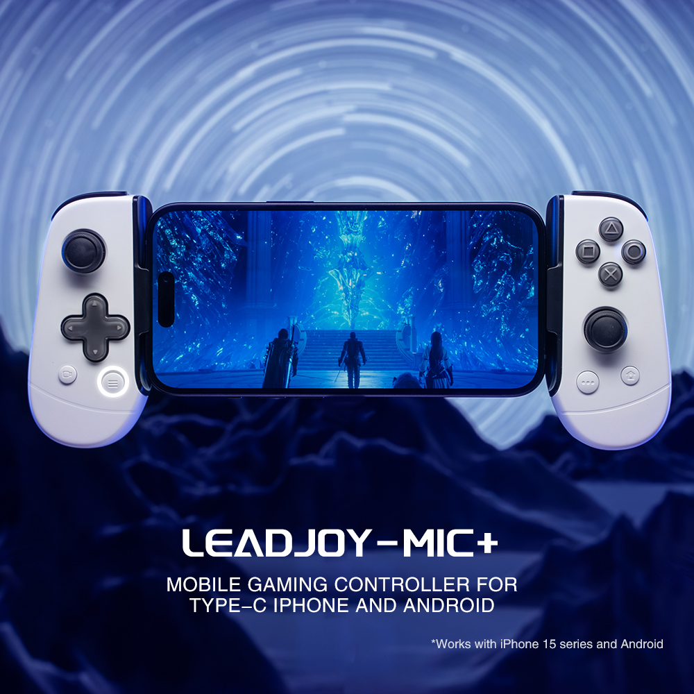 LEADJOY M1C+ Mobile Phone Gamepad Gaming Controller for iPhone 15 Android 3Ds emulator Cloud Gaming with Hall Effect Joystick. 