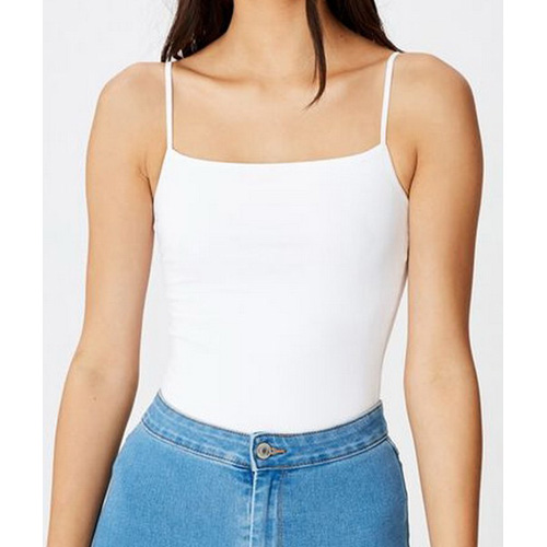 white crop camisole