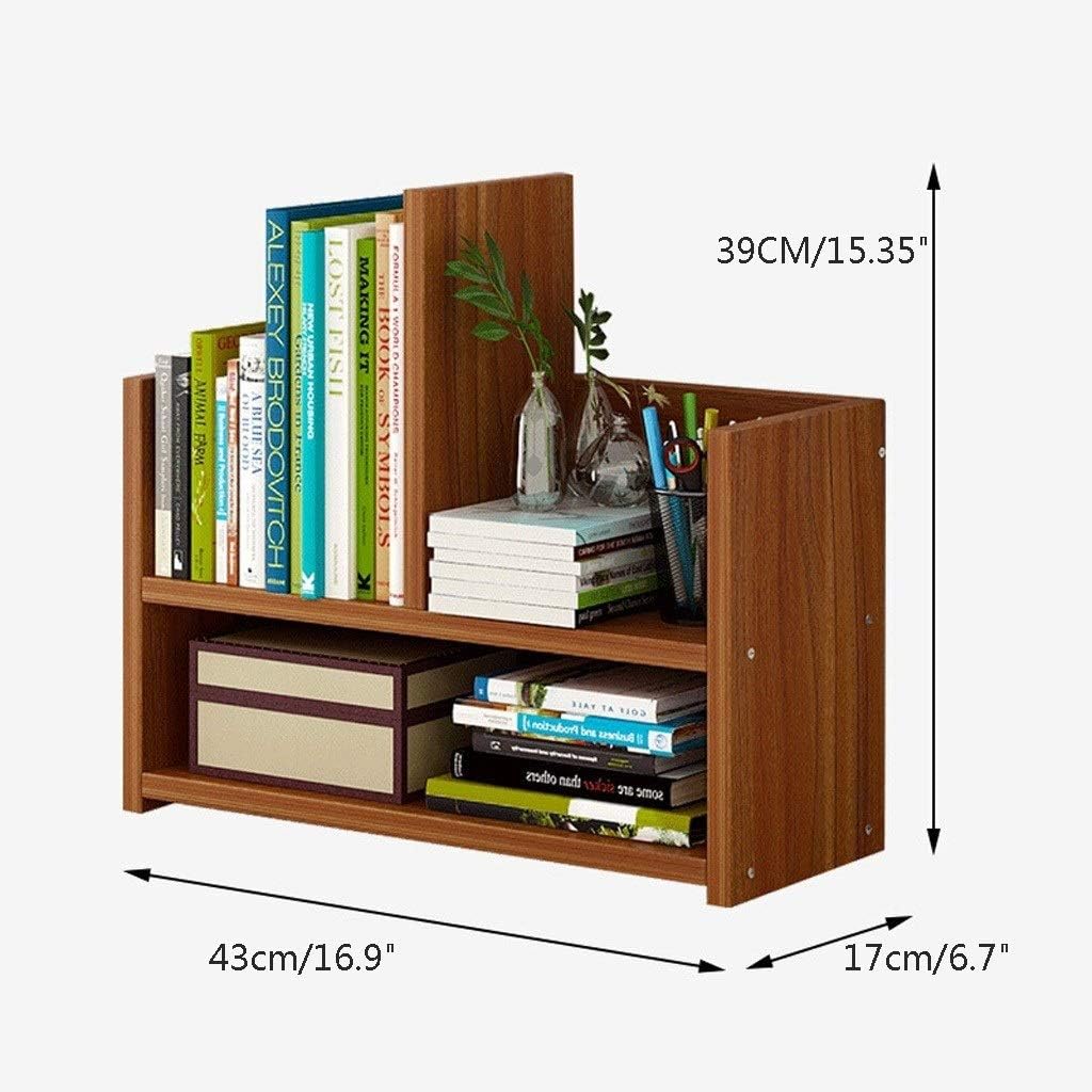 DLANDZ Standing Bookshelf Desktop Bookshelf Small Bookshelf, File Shelf, Office Bookshelf Small Bookcase, Storage Organizer Display Shelf Rack Multi-Functional. 
