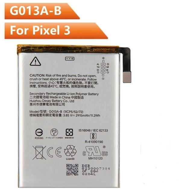 Google Pixel 3 Replacement Battery - High-Quality OEM Compatible. 