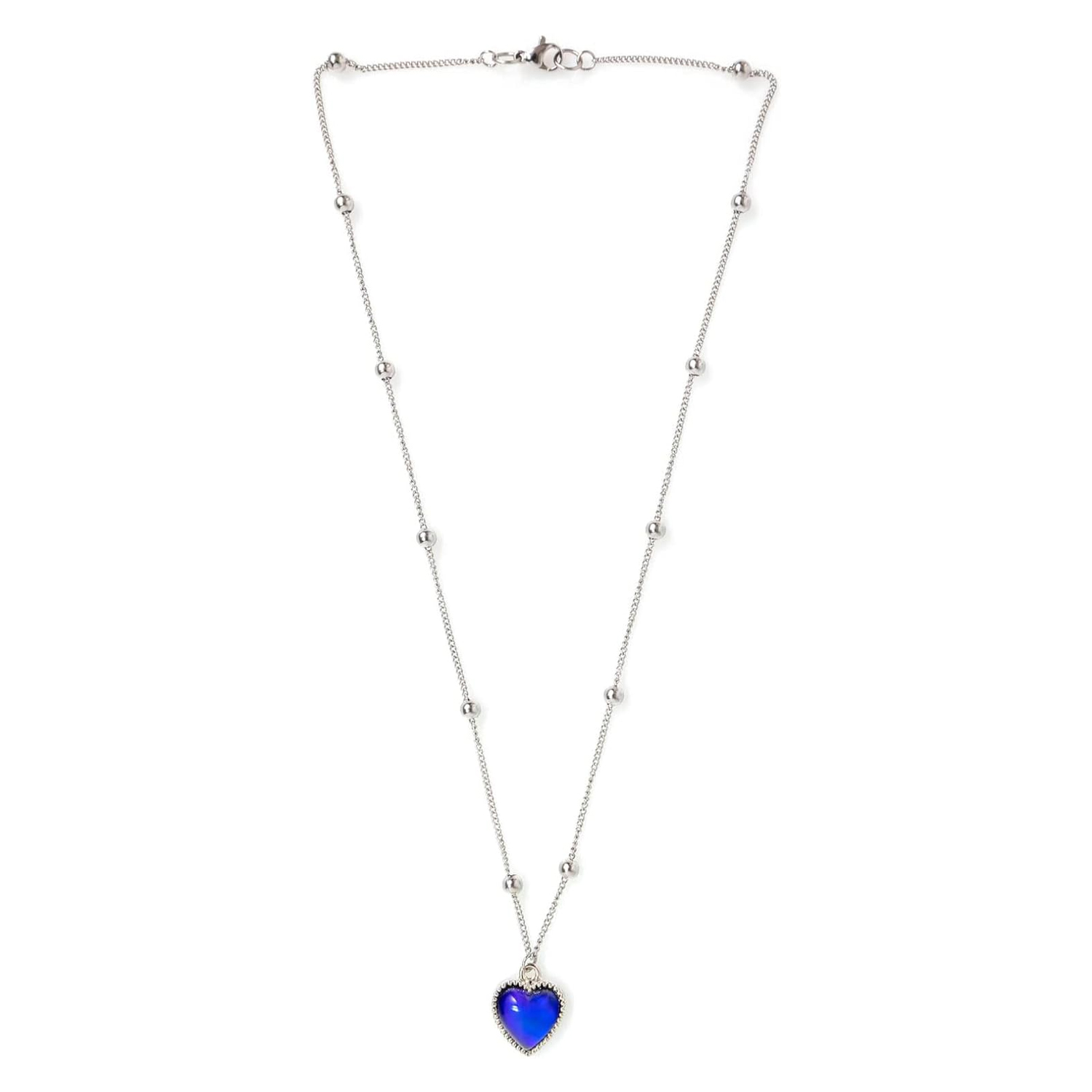 BTS V Heart Shaped Necklace Color Change Emotion Feeling Temperature Thermochromic. 