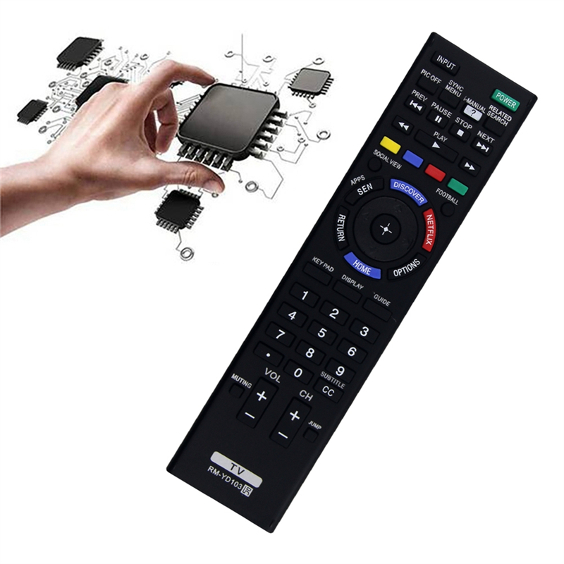 RM-YD103 Black TV Remote Control for Sony KDL-32W700B KDL-40W580B KDL-40W590B KDL-40W600B KDL-42W700B KDL-48W580B KDL-48W590B. 