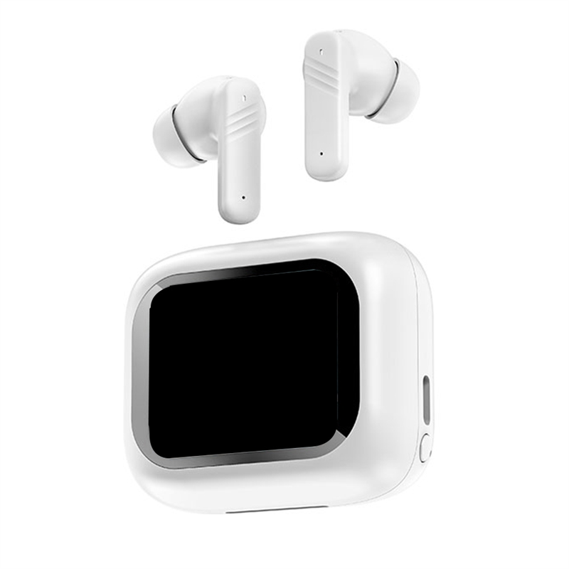 FORIDE Bluetooth V5.4 Earphone Noise Cancellation Color Screen Touch High Sound Quality Binaural ANC+ENC Bluetooth Earphone,B