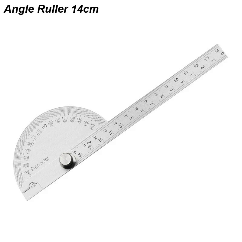 Angle Meter Measure Protractor Ruler Metal Finder 180 Degree Guage Goniometer Stainless Steel Woodworking Wood Measurement Tool. 