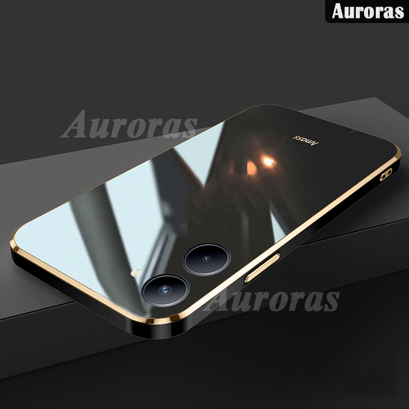 Phone cover For Vivo Y18 Y18S case shell Luxury Shockproof Straight Edge Soft TPU Double-Sided Electroplating Bumper For vivo Y18 Y18S Cases Housing. 