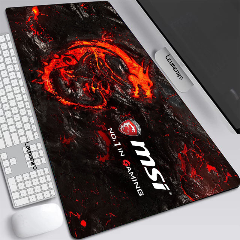 MSI Mouse Pad Anime Large XXL Gabinete Gamer PC Gaming Accessories Mousepad Keyboard Laptop Computer Speed Mice Mouse Desk Mat
