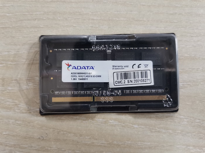Adata 4GB DDR3L 1600Mhz / Pc3-12800s 2RX8 Laptop Ram - Support All Brand Laptop. 