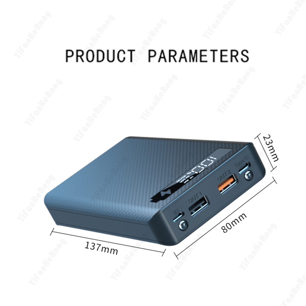 6*18650 Batteries Power Bank Case 5V 9V 12V Output Current Mobile Phone Charger DIY Shell Quick Charge 18650 Battery Holder Box. 