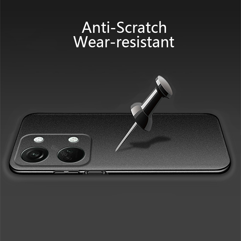 Biruiqu For Oneplus Nord 3 Shockproof Anti Slip Soft TPU Sandstone Matte Back Case Cover. 