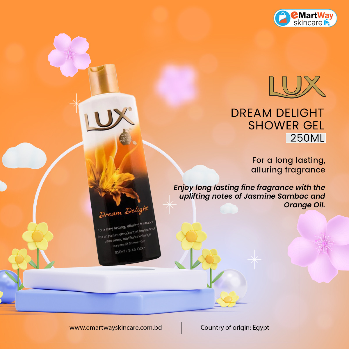LUX Dream Delight Shower Gel 250ml