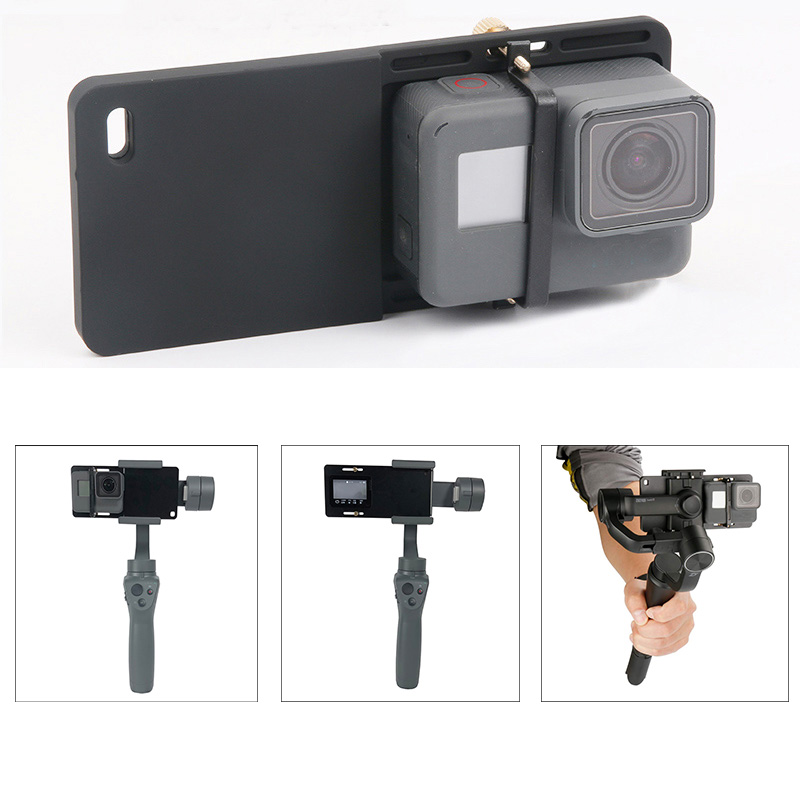 Camera Mount Plate Adapter For GoPro Hero 7 6 5 4 Yi 4K DJI Osmo 2 3 Gimbal Handheld Zhiyun smooth 4 Mobile Handheld Gimbal