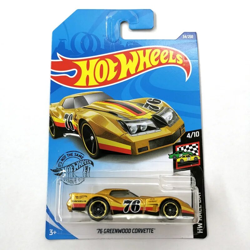 【LuckyBabyFans Store】(NEW)2020-34 Hot Wheels 1:64 Car 76 GREENWOOD CORVETTE Metal Diecast Model Car Kids Toys Gift. 
