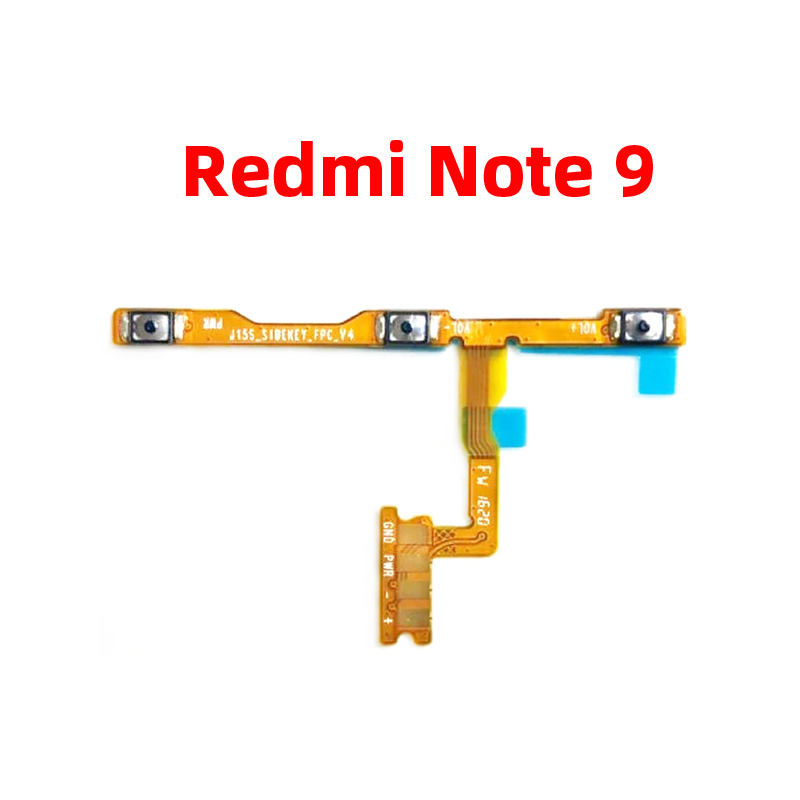 For Xiaomi redmi note 9 4G 5G Power ON OFF Volume Camera Key Button Switch Flex Cable Replacement. 