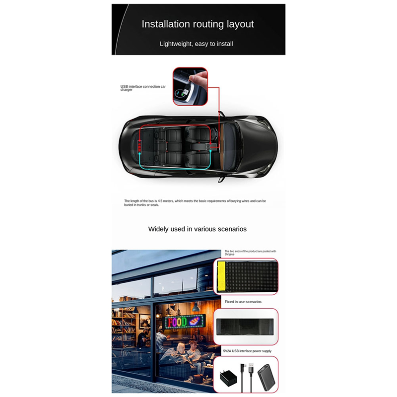 LED Matrix Panel Programmable Flexible Screen IP65 Display,B. 