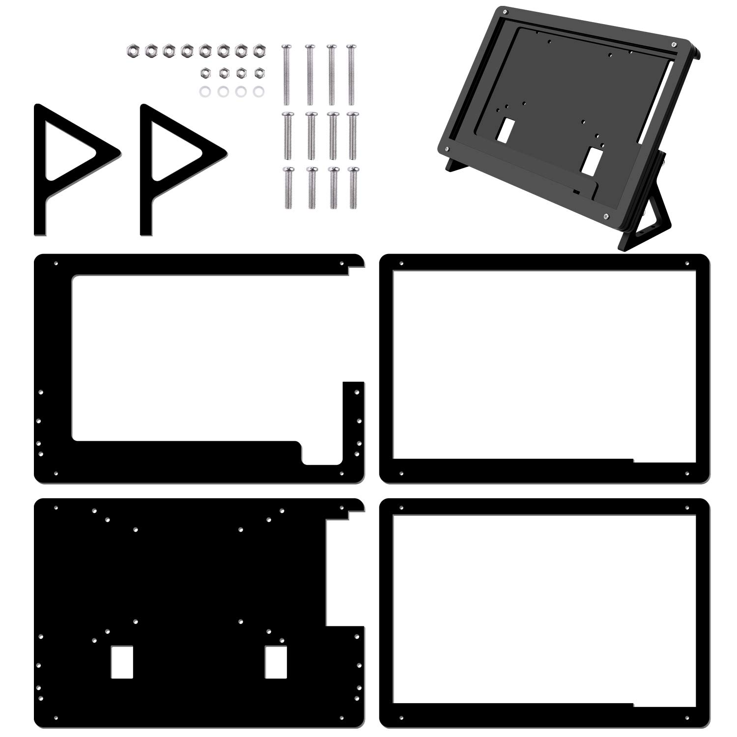 7 Inch Lcd Acrylic Bracket Case Contact Screen Case Holder Bracket For Raspberry Pi 3 Model B+. 