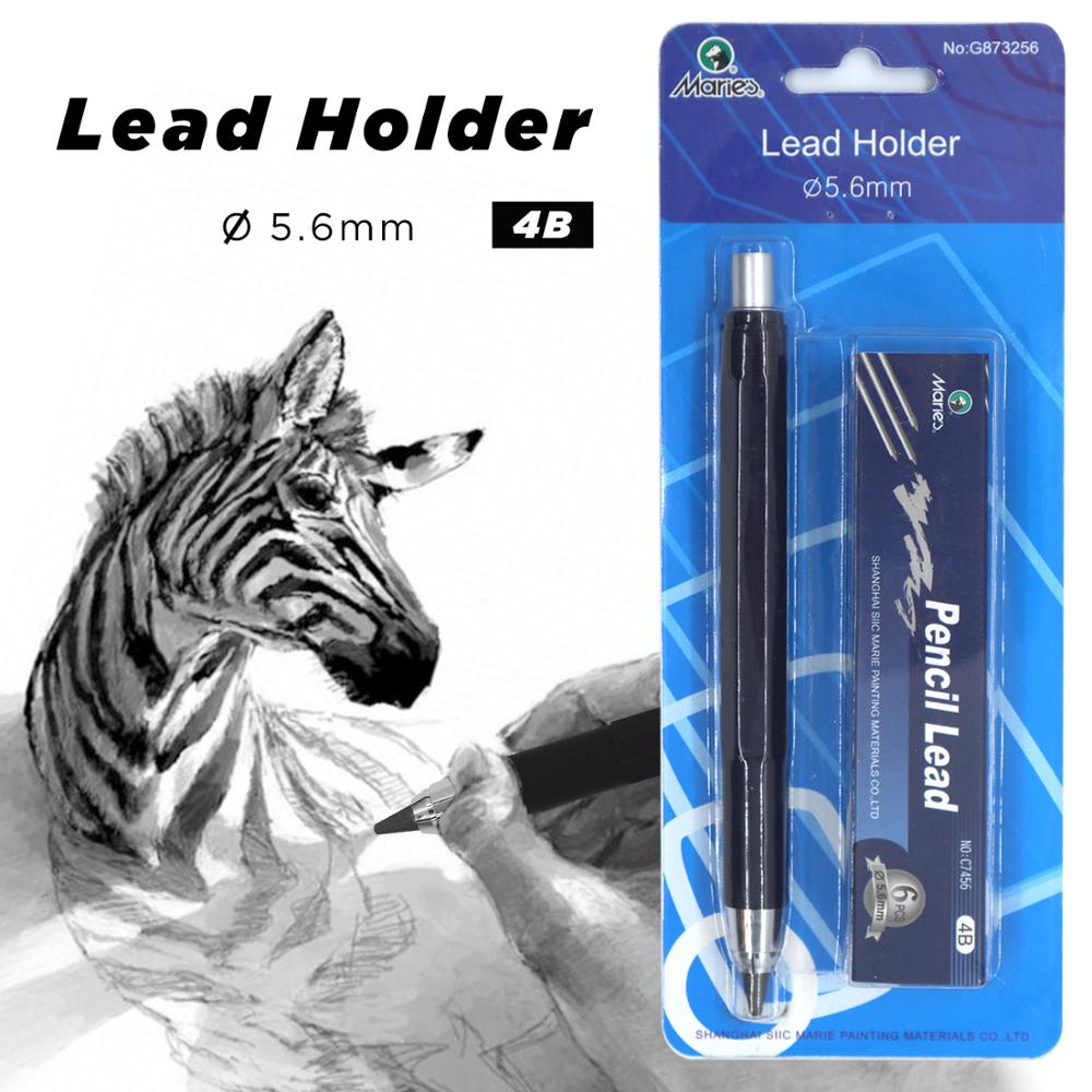 Maries Mechanical Pencil With Clutch Mechanism For 2B, 4B, 6B, 8B Leads + 6 Lead Refills (4B/5.6Mm). 