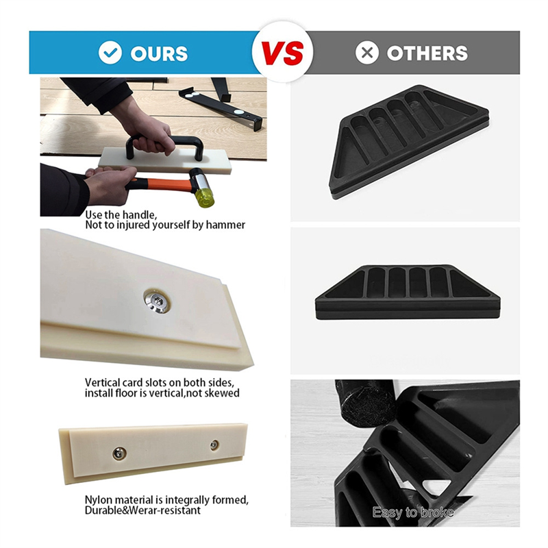 Tapping Block for Vinyl Plank Flooring Install Flooring Tapping Block with Big Handle Lengthen Floor Tools (250mm). 