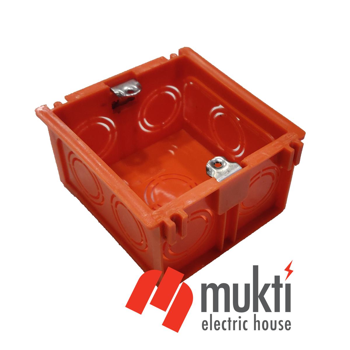 One Gang PVC Color Junction Box Electrical Wiring Plastic Wall Mount Conceal Switch Back Part 1 Easy to Connect Conjoin