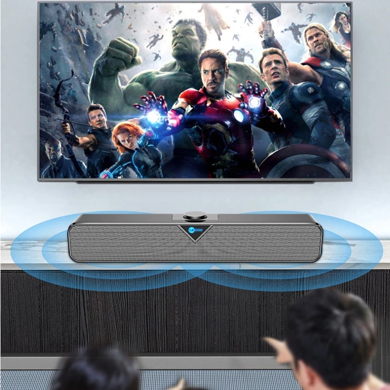 Lenovo Lecoo DS102 Bluetooth Speaker 360 ° Surrounding Stereo Soundbar Home Theater Sound System SubwooferSound Box. 