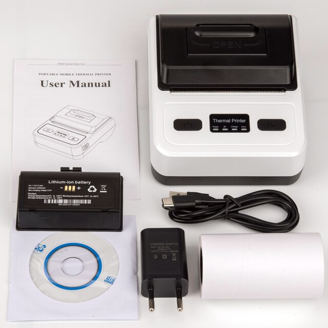 3inch (80mm) Portable POS Printer | Direct Thermal Receipt Printer with ESC POS | Bluetooth & USB, High-Speed 80-90mm/s Printing, Long-Lasting Battery | Compatible with iOS, Android & Windows, Ideal for Retail & Restaurants Bill Printing. 