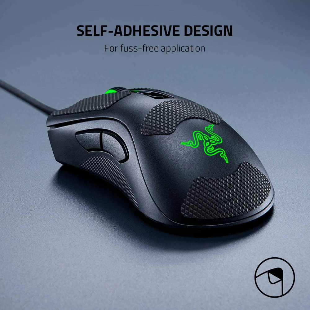 Upscaled Quality - Razor mouse grip tape non-slip, sweat-puff, sustainable, specific cut mouse non-slip sticker - Sustainable Option. 