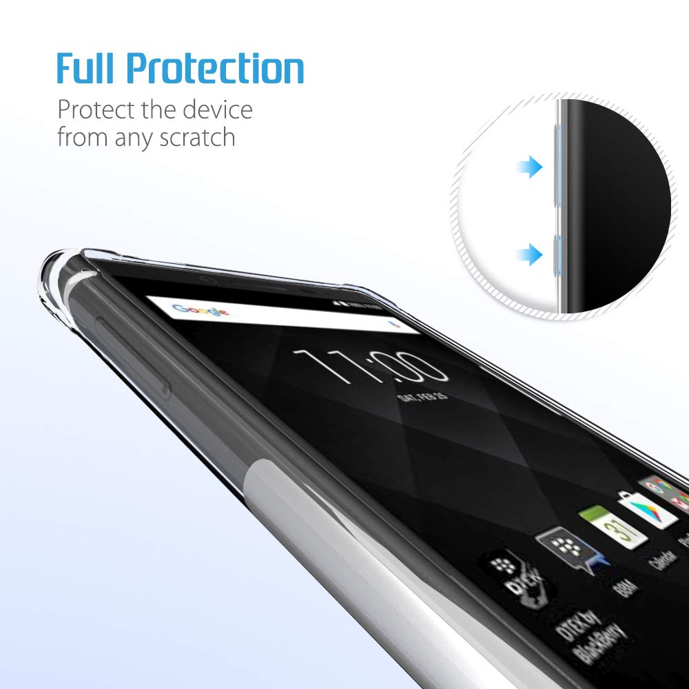 Transparent TPU Phone Case for Blackberry Key 2 one Phone Cover Crystal Soft Shockproof Cases For Blackberry Keyone KEY2. 