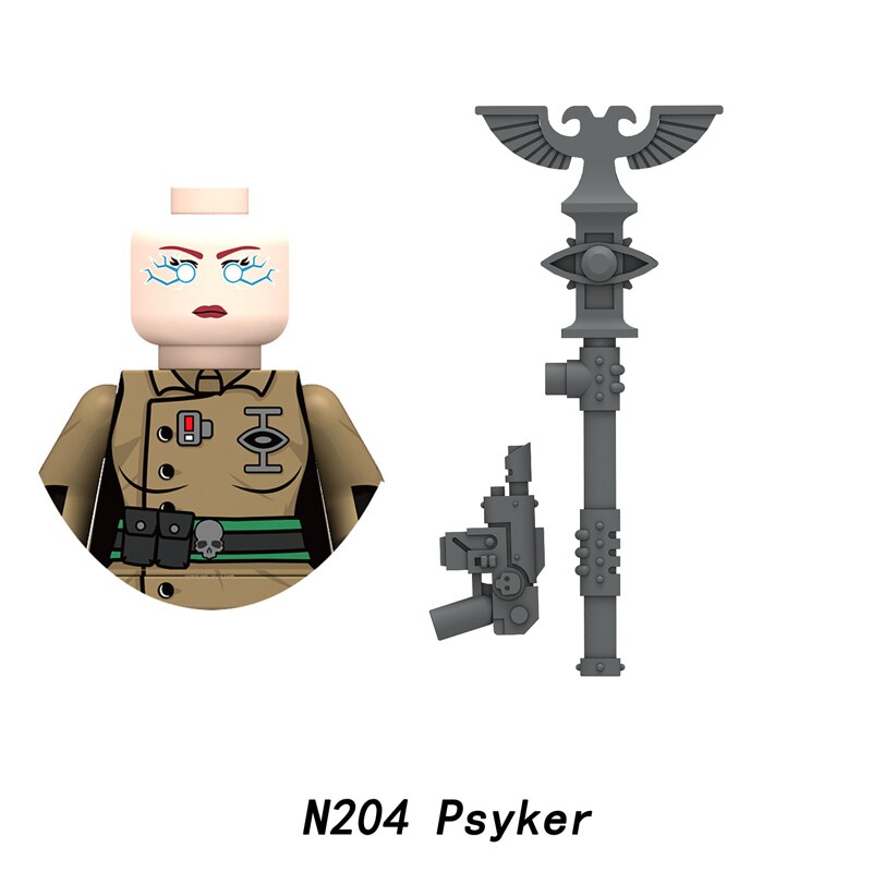 N201-204 Military Games Mini Model Doll Psyker Pyro Soldier Sergeant Action Figures Building Block Bricks Toys For Children. 
