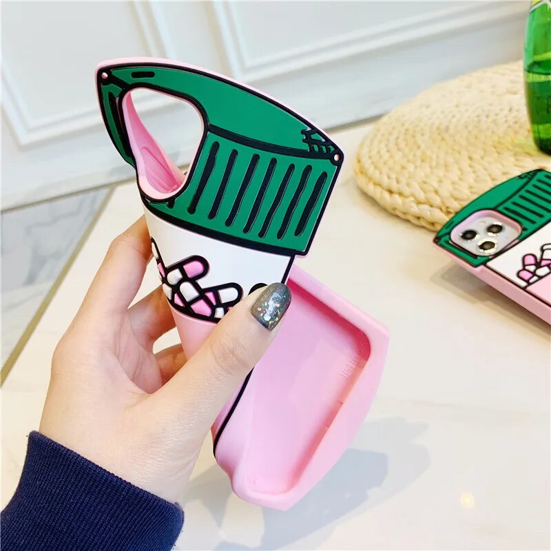 3D Full Silicone Pink Chill Pills TPU Phone Case For iPhone 8 7 6 Plus SE2 X XR XS 11 12 13 mini Pro Max Cases Soft Rubber Cover. 