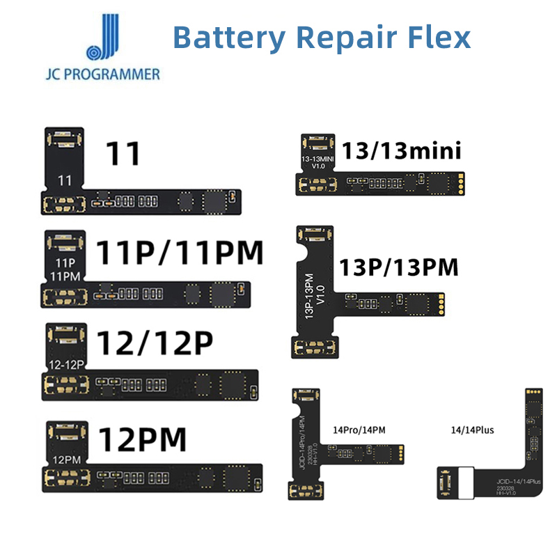 JC JCID FPC Flex Cable Battery External For iPhone 11-14 15 Pro Max Mini V1S V1SE Battery Tag Flex Repair Replacement Cable. 