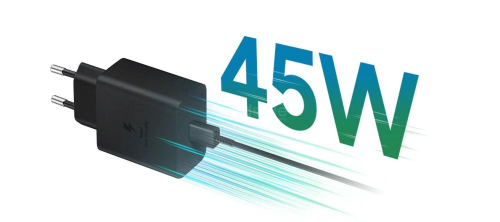 Samsung 45W PD Super Fast Charger 2.0 with Type C to Type C data cable. 45 watt fast charger samsung. 