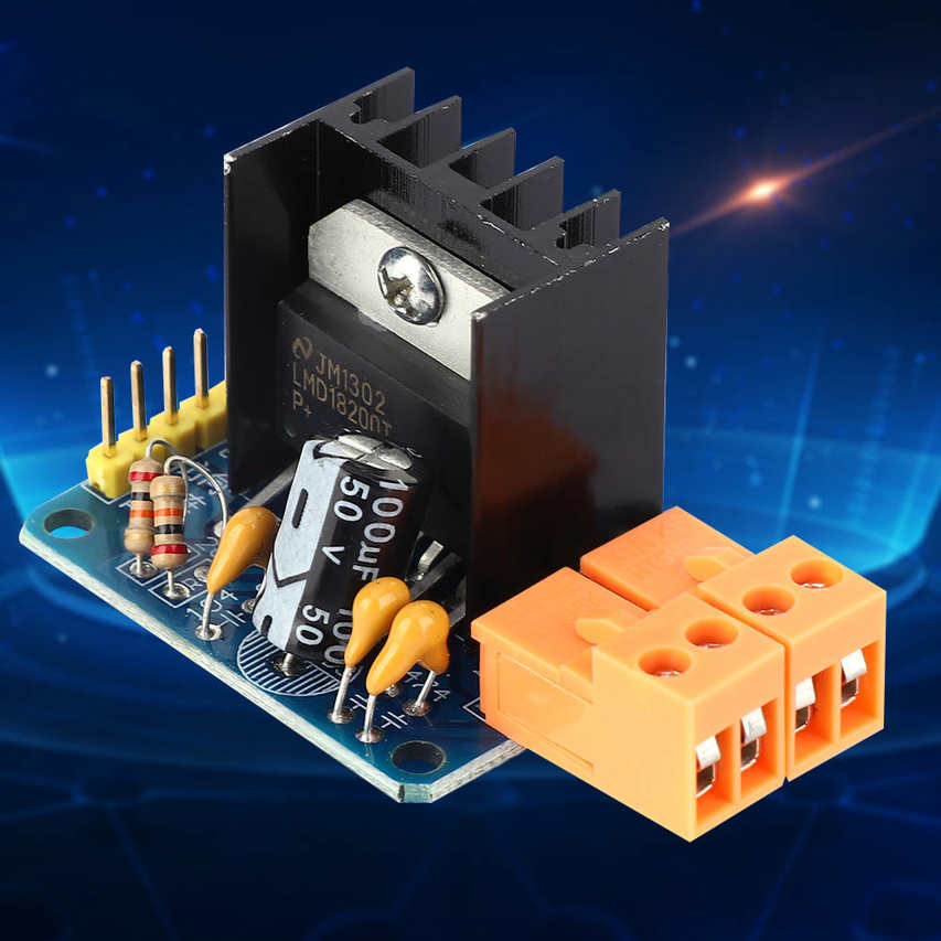 Motor drive module LMD18200 H-bridge motor with adjustable speed and power display 3A 75W. 