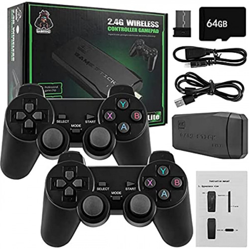 M8 Gamestick 2.4G 4K 20000+ Video Game Stick with 2 Wireless Gamepad. 