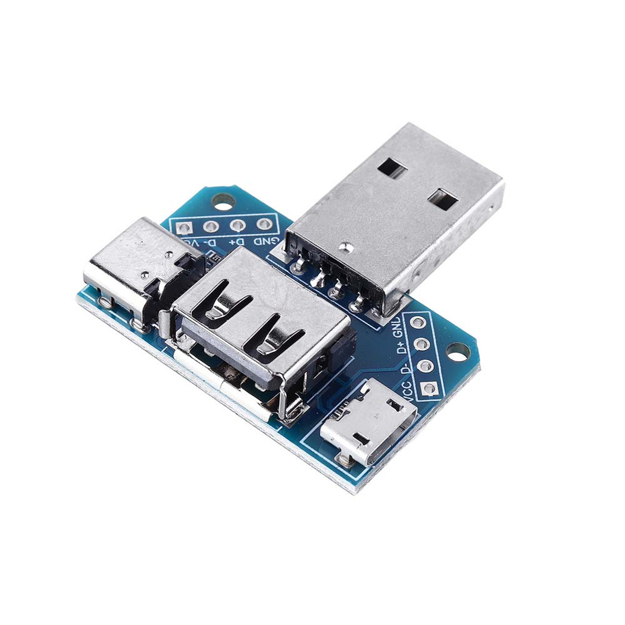 XY-USB4 USB Adapters Male To Female Micro Type-C USB 4P 2.54mm USB4 Module Converter 4 In 1 USB Adapters Board 5V USB Male To Female Distribution Board Head. 