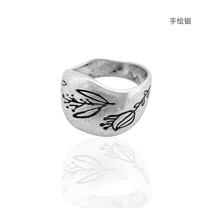 Charming men's hand-painted rings are cool and fashionable and lead the trend