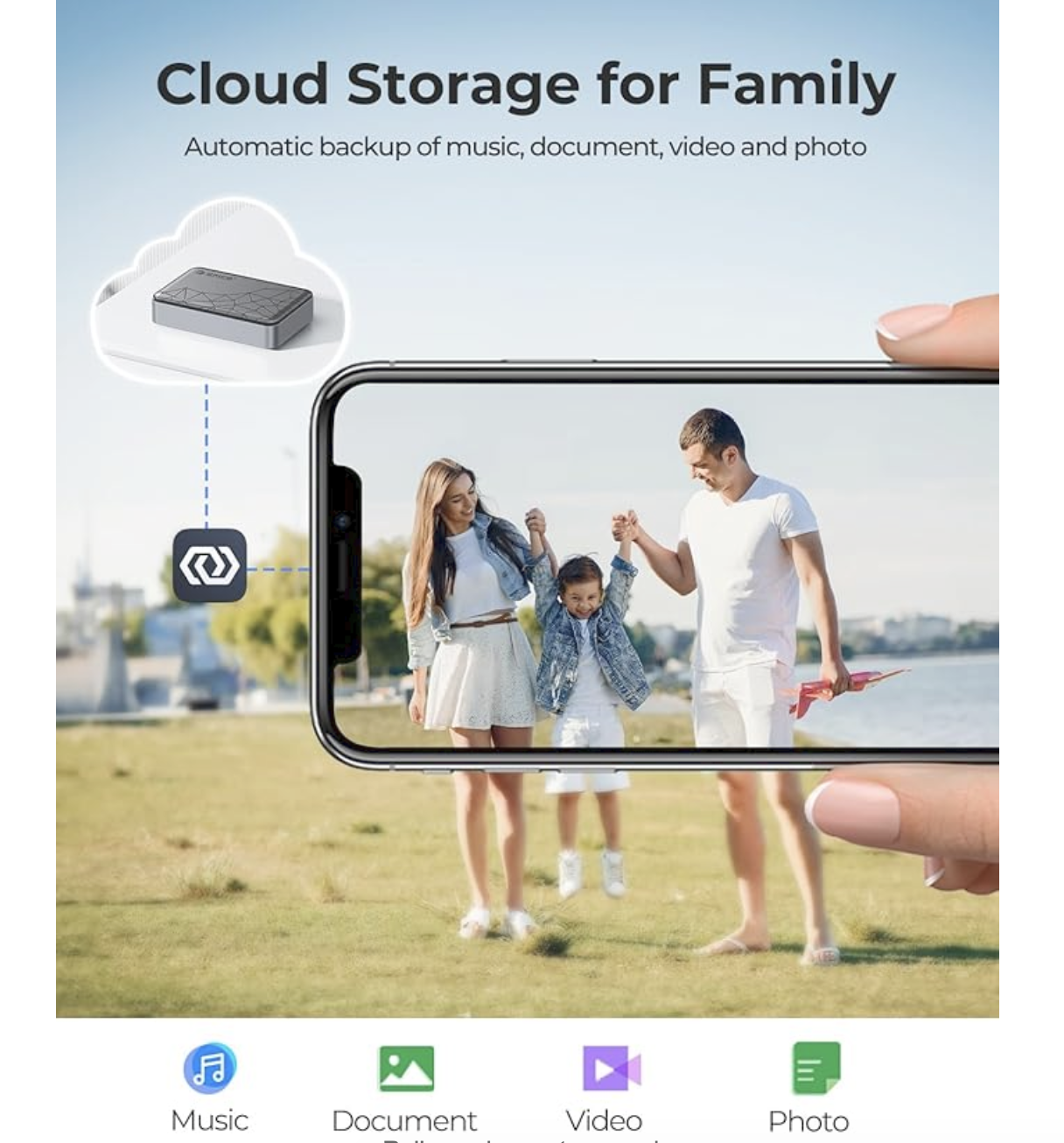 ORICO CD2510/CD3510 NAS Server For 2.5''/3.5" SATA HDD Family Cloud App Connection & VPN Access Smart Backup Wireless Remote Access to Phone/PC Magnetic Lid Connection Without Hard Disk. 