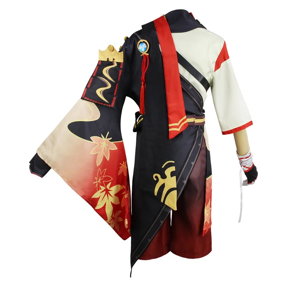 Kazuha Cosplay Costume Game Yuanshen Impact Kaedehara Kazuha Cosplay Yuanshen Impact Uniform Wig Halloween Party for Men Wowen. 