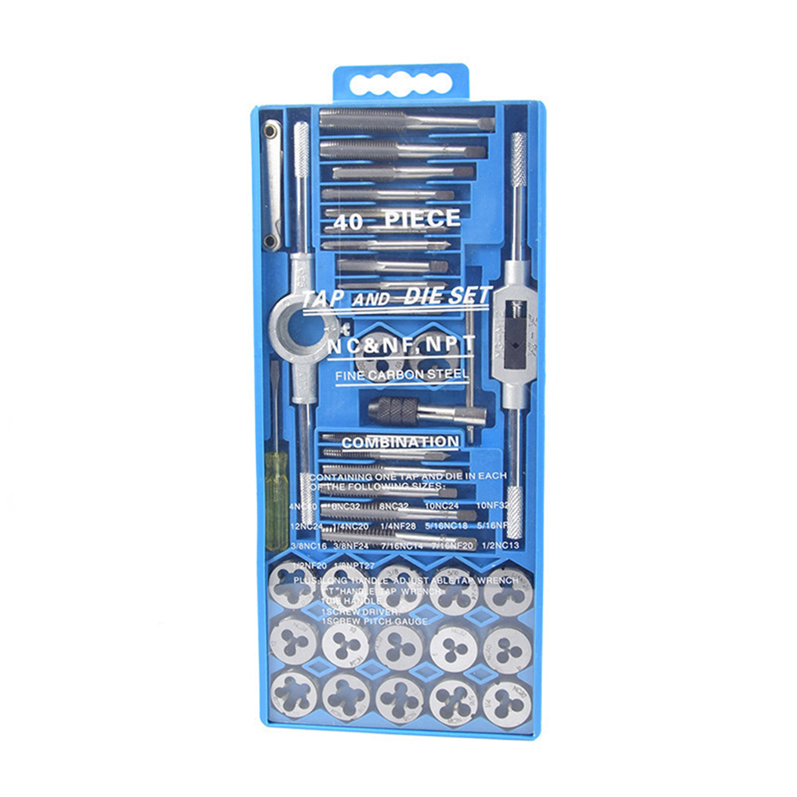 40Pcs Tap Die Set High Hardness Stainless Imperial Threading Tool Renewing Tap Set for Tapping. 