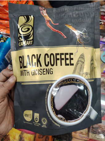 Black Coffe Instant coffee, Withginseng-100gm(40pcs*2.5g)Malaysian